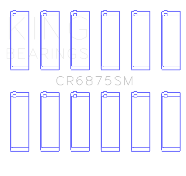 King Engine Bearings CR6875SM BMW N52 B25/B30 & N53 B25/B30 3.0L Connecting Rod Bearing Set - Size STD