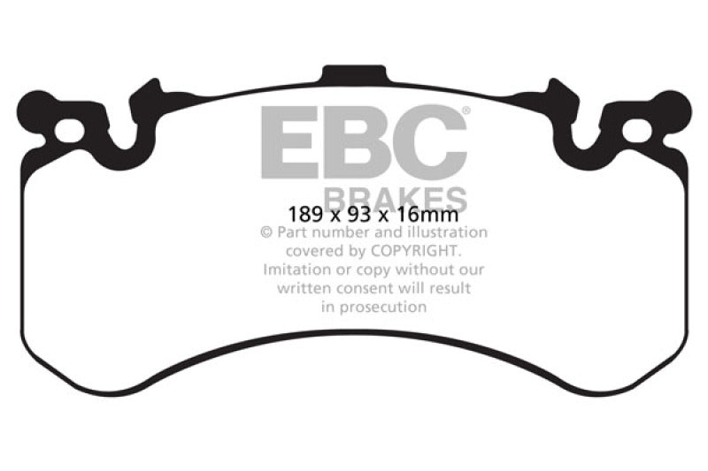 EBC DP32158C 11+ Audi A8 Quattro 6.3 (Cast Iron Rotors) Redstuff Front Brake Pads