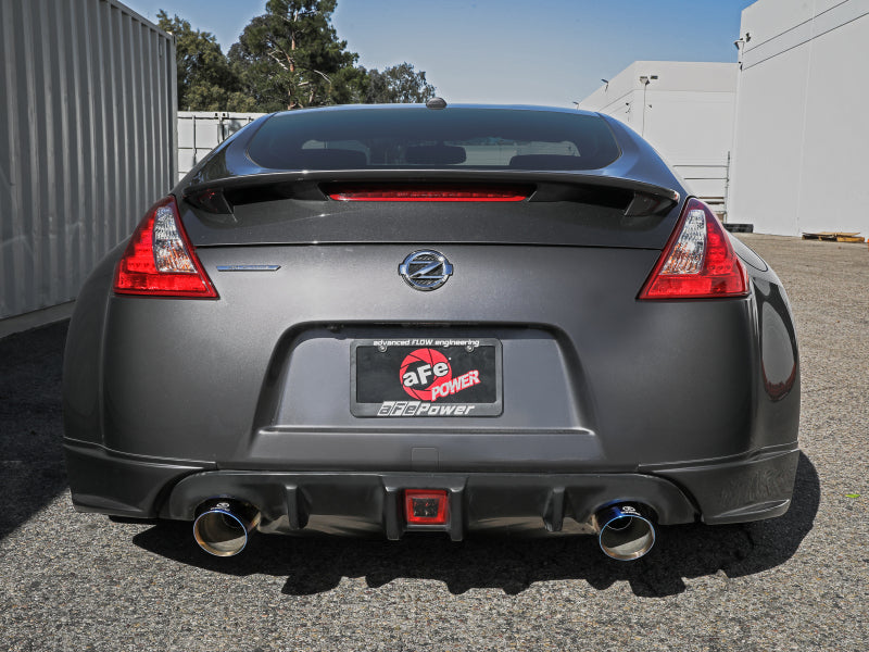 aFe 49-36139-L Takeda 09-20 Nissan 370z 2-1/2 IN 304 Stainless Steel Cat-Back Exhaust System w/ Blue Flame Tip