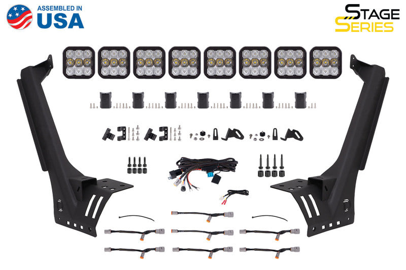 Diode Dynamics DD7262 Jeep JL SS5 Pro CrossLink Windshield - White Combo Lightbar Kit