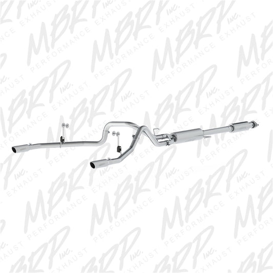 MBRP S5258AL 2015 Ford F-150 5.0L 3in Cat Back Dual Split Rear Exit AL Exhaust System