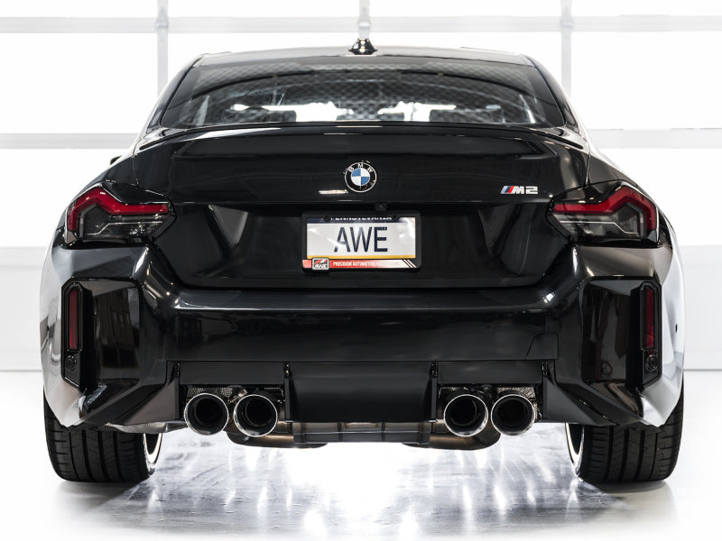 AWE Tuning 3020-42487 23-24 BMW G87 M2 Track Edition Exhaust - Chrome Silver Tips