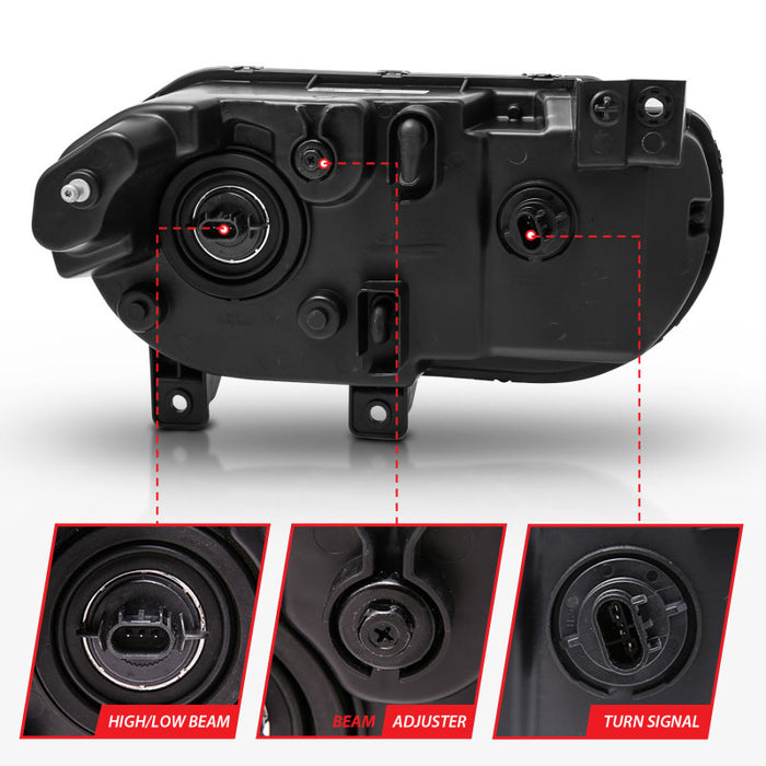 ANZO 121526 ANZ Crystal Headlights