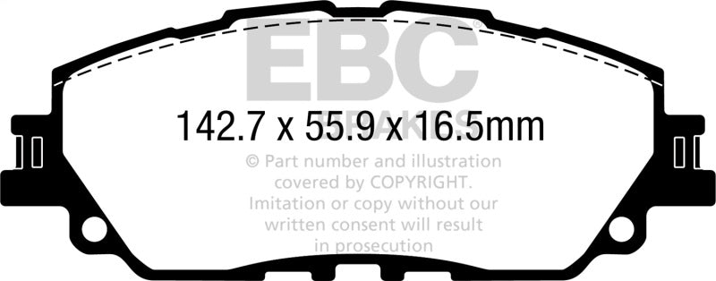 EBC DP42378R 2019+ Lexus ES300H 2.5L Hybrid Yellowstuff Front Brake Pads