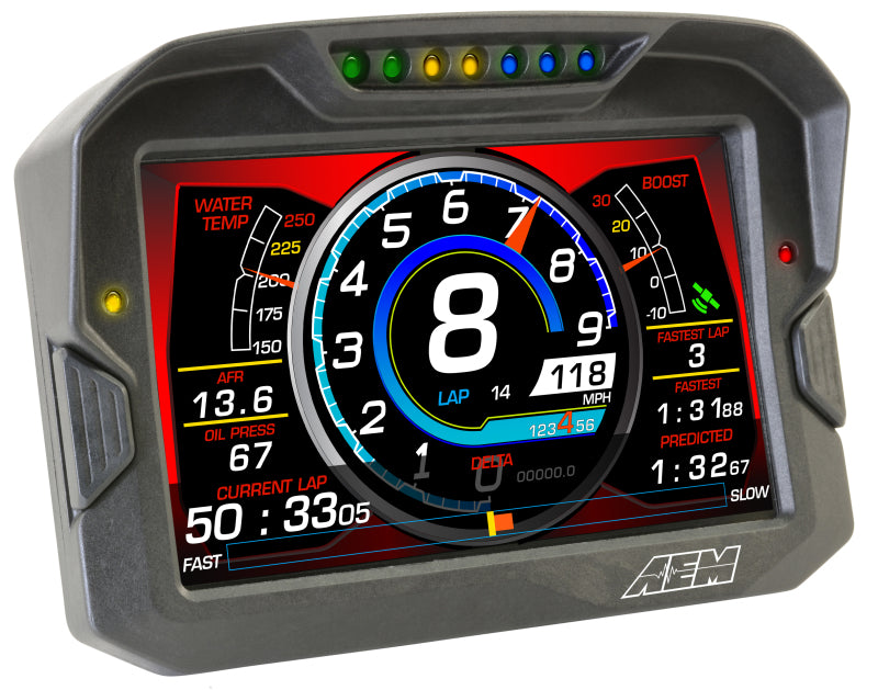 AEM 30-5703 CD-7 Logging GPS Enabled Race Dash Carbon Fiber Digital Display w/o VDM (CAN Input Only)