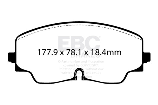 EBC DP52448NDX 2022+ Volkswagen Golf R (Mk8) Bluestuff Front Brake Pads