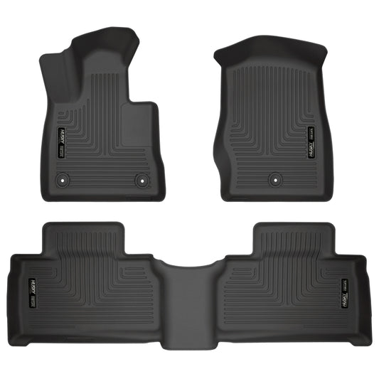 Husky Liners 99321 2020 Ford Explorer Weatherbeater Black Front & 2nd Seat Floor Liners