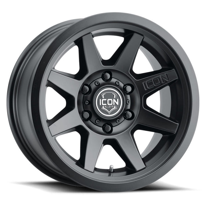 ICON 1917857345SB Rebound 17x8.5 5x5 -6mm Offset 4.5in BS 71.5mm Bore Satin Black Wheel