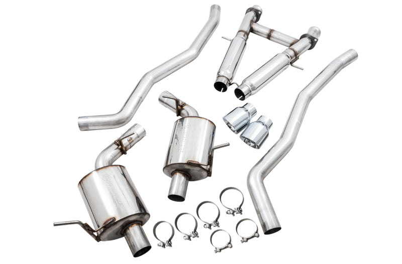 AWE Tuning 3015-32123 2020 Jeep Grand Cherokee SRT Touring Edition Exhaust - Chrome Silver Tips