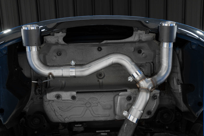 MBRP S45003CF 17-21 BMW M240I 3.0L 3in Axle Back Dual Rear Exit w/ T304 SS Carbon Fiber Tips (Street Version)