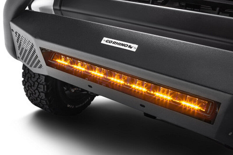 Go Rhino 751052012CSS Xplor Blackout Combo Series Sgl Row LED Light Bar w/Amber (Side/Track Mount) 20.5in. - Blk