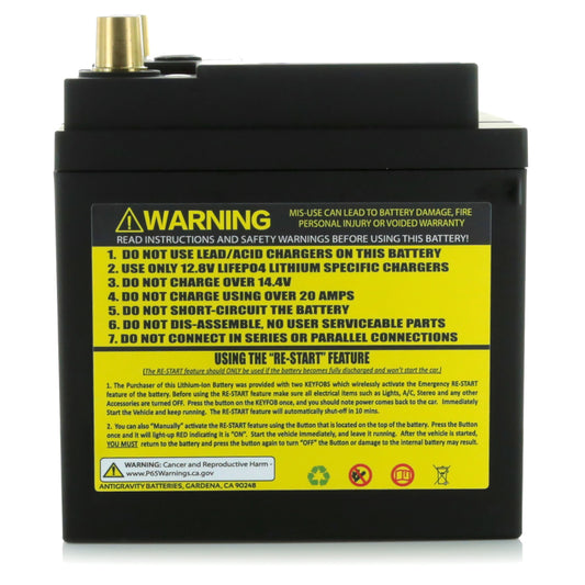 Antigravity Batteries AG-H6-40-RS Antigravity H6/Group 48 Lithium Car Battery w/Re-Start