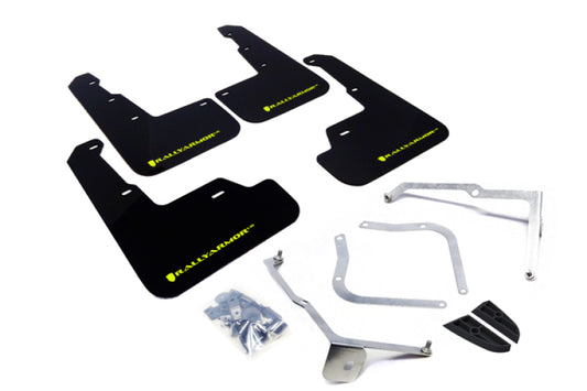 Rally Armor MF32-UR-BLK/CGN 15-21 Subaru WRX/STI Black UR Mud Flap w/Green Logo