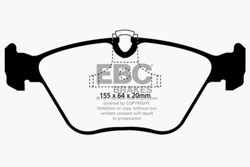 EBC DP31552C 04-06 BMW X3 2.5 (E83) Redstuff Front Brake Pads