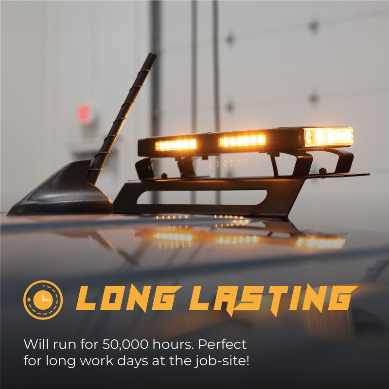 Putco 950248 48In Universal 48In Tri Color Hornet Light (Amber/Blue/White) - LED Stealth Rooftop Strobe Bar