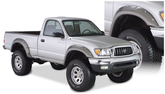 Bushwacker 31919-02 95-04 Toyota Tacoma Fleetside Cutout Style Flares 4pc 74.5in Bed w/ 4WD Only - Black