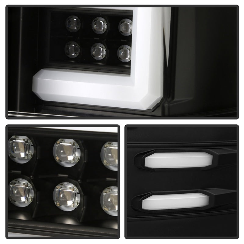 SPYDER 5085856 Spyder Chevy 1500 14-16 Light Bar LED Tail Lights All Blk ALT-YD-CS14-LBLED-BKV2
