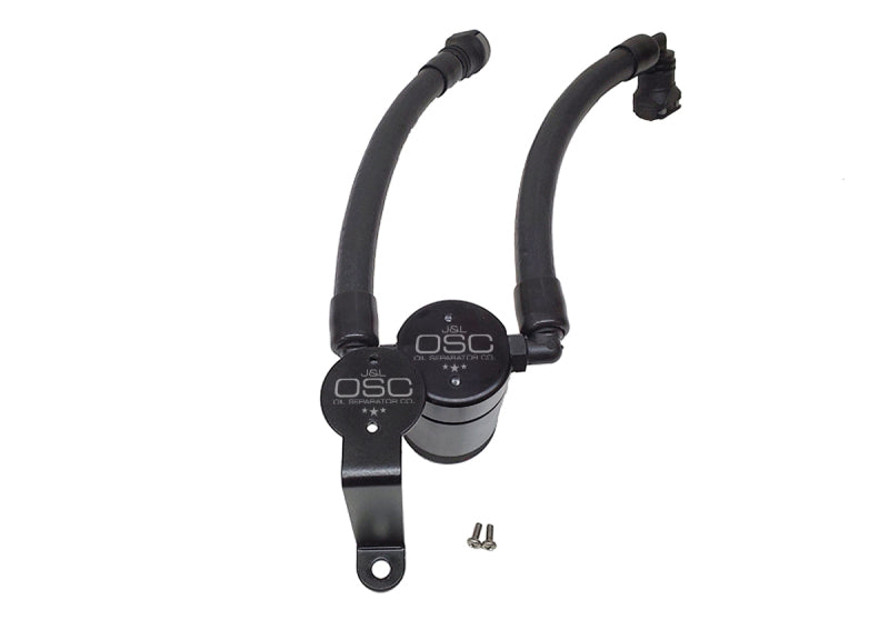 J&L 3040P-B 07-14 Ford Mustang GT500 Oil Separator 3.0 Passenger Side (Remote Mount) - Black Anodized