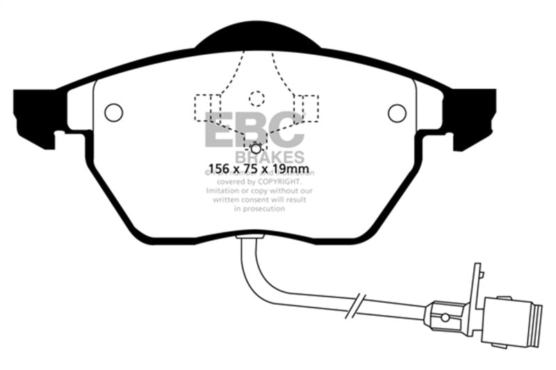 EBC DP3836C 91-94 Audi 100 Quattro 2.8 (ATE) Redstuff Front Brake Pads