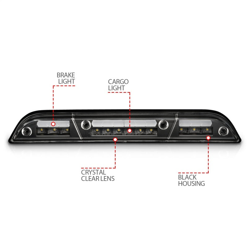 ANZO 531111 15-20 Ford F-250 - F-550 LED Third Brake Light - Black Housing/Clear Lens