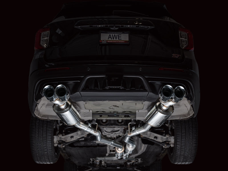 AWE Tuning 3015-42625 2020+ Ford Explorer ST Touring Edition Exhaust w/ Chrome Silver Tips