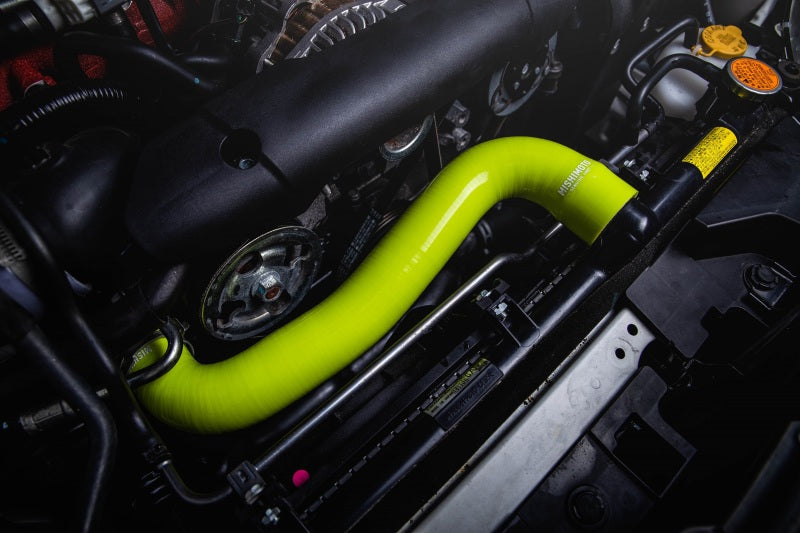 Mishimoto MMHOSE-STI-08NY 08-14 Subaru WRX / 08+ STI Silicone Radiator Hose Kit - Neon Yellow