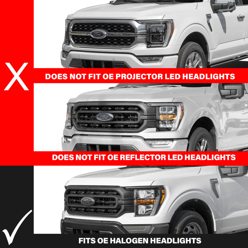 ANZO 111593X-R 21-23 Ford F-150 (w/Factory Halogen) Z-Series Full LED Proj Headlights - Pass. Side ONLY
