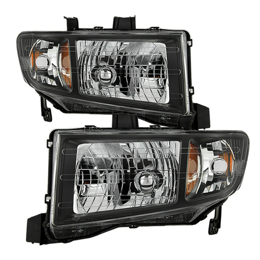 SPYDER 9025495 xTune Honda Ridgeline 06-13 Crystal Headlights Black HD-JH-HRID06-AM-BK