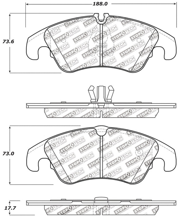 Stoptech 309.13220 StopTech Performance 08-10 Audi A5 / 10 S4 / 09-10 Audi A4 (except Quattro) Front Brake Pads