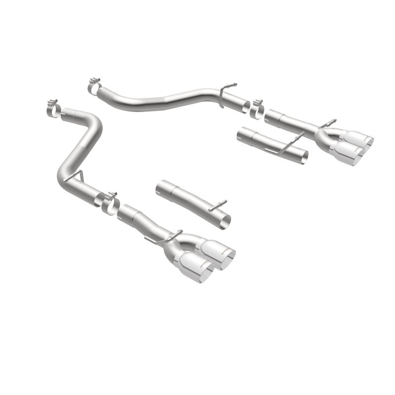 Magnaflow 19218 MagnaFlow Axle-Back, SS, 2.5in, Quad Split Rear 3.5in Tip 2015 Dodge Challenger 3.6L V6