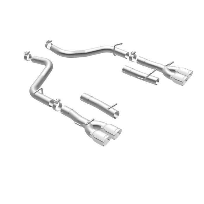 Magnaflow 19218 MagnaFlow Axle-Back, SS, 2.5in, Quad Split Rear 3.5in Tip 2015 Dodge Challenger 3.6L V6