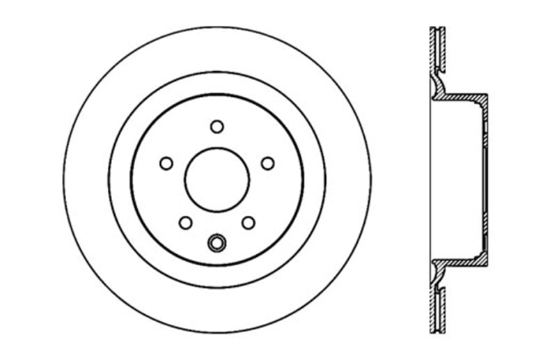 Stoptech 127.42101L StopTech Infiniti G37 / Nissan 370Z SportStop Slotted & Drilled Rear Left Rotor