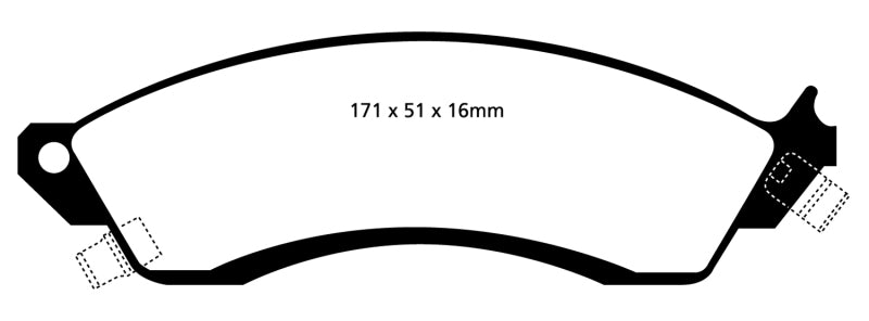EBC DP51131NDX 85-88 Chevrolet Camaro (3rd Gen) 2.8 (Performance Package) Bluestuff Front Brake Pads