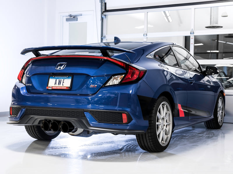 AWE Tuning 3015-53014 2016+ Honda Civic Si Touring Edition Exhaust w/Front Pipe & Triple Diamond Black Tips