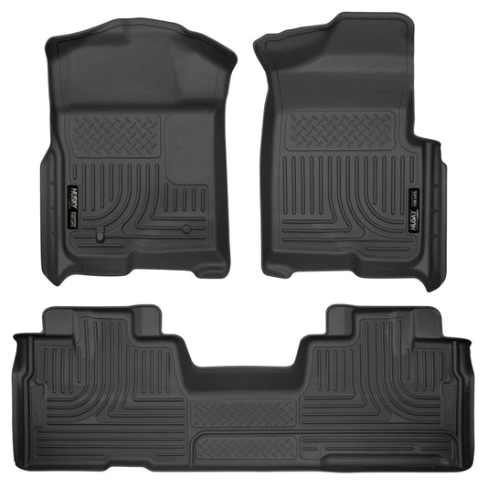 Husky Liners 98341 09-12 Ford F-150 Super Cab WeatherBeater Combo Black Floor Liners