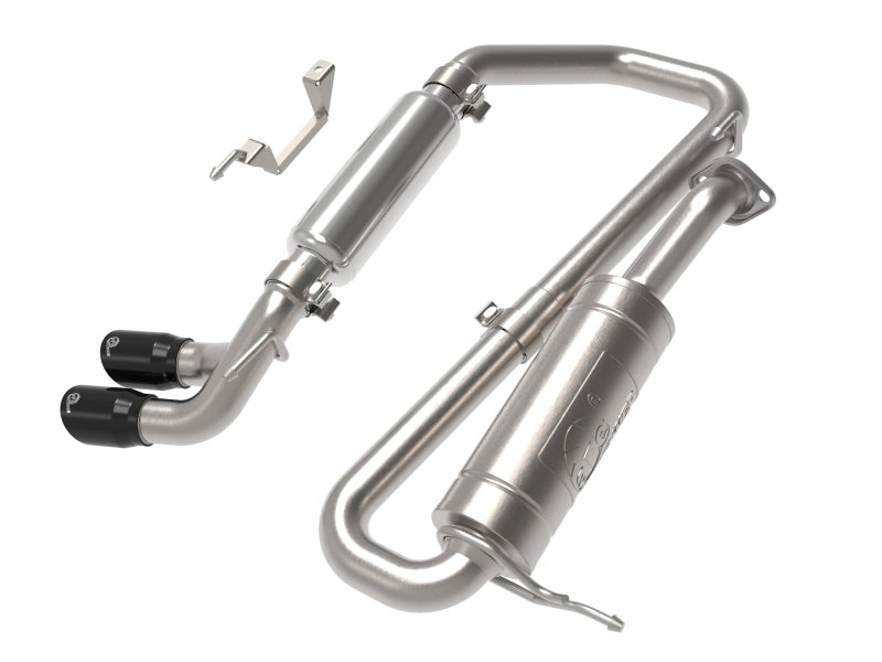 aFe 49-37020-B 18-21 Suzuki Jimny Takeda 2-1/4in. 304 SS Cat-Back Exhaust w/ Blk Tip