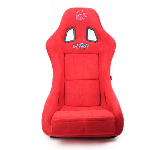 NRG FRP-303RD-ULTRA FRP Bucket Seat ULTRA Edition - Medium (Red Alcantara/Pearlized Back)