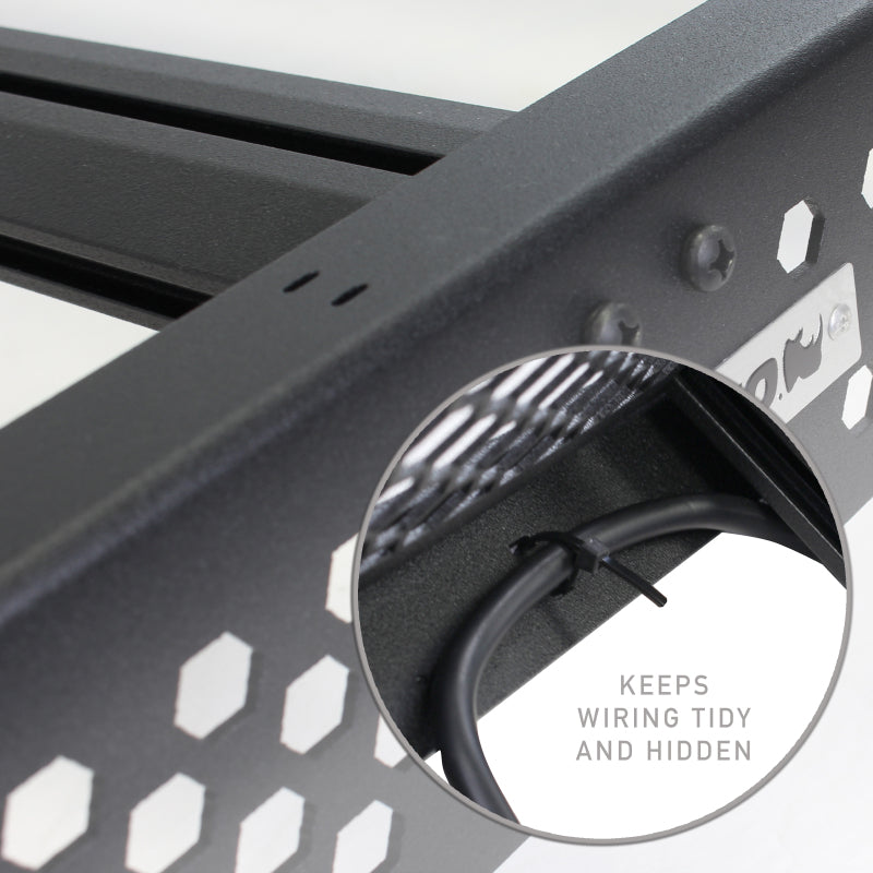 Go Rhino 5933120T 19-21 Toyota Tundra CrewMax Ceros Low Profile Roof Rack - Tex. Blk