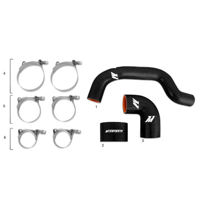 Mishimoto MMHOSE-SUB-INT4BK 04-07 Subaru WRX STI (STI only) USDM Black Silicone Intercooler Hoses