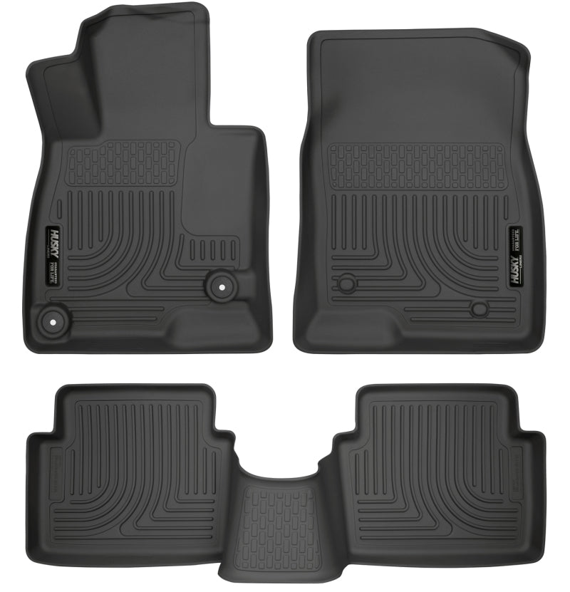Husky Liners 98651 WeatherBeater 14 Mazda 3 Hatch&Sedan Front & Second Row Black Floor Liners
