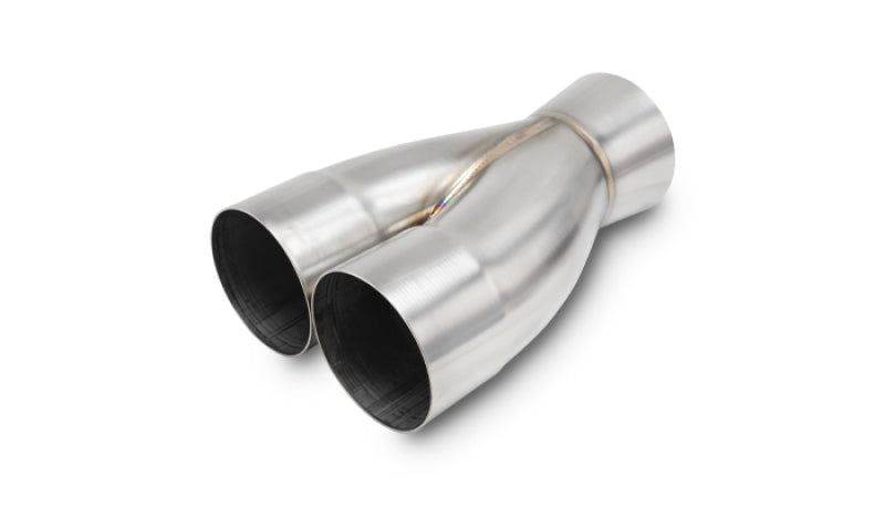 Vibrant 10362 2-1 SS Merge Collectors (3in Inlet Slipover ID 4in Outlet OD) - Sold Individually