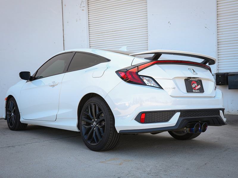 aFe 49-36620-L Takeda 2.5in 304SS Cat-Back Exhaust System 17-20 Honda Civic SI Coupe L4-1.5L (t) - BL Flame Tip