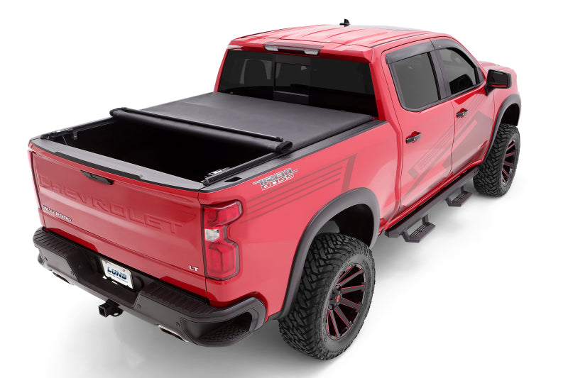LUND 968292 Lund 19-23 Chevrolet Silverado 1500 (5.5ft. Bed) Genesis Elite Roll Up Tonneau Cover - Black