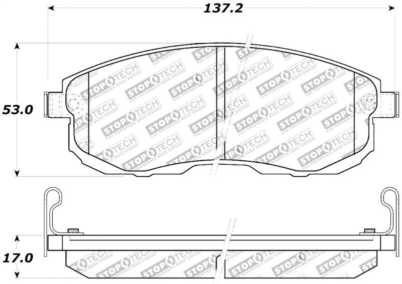 Stoptech 309.08150 StopTech Performance 02-05 Infiniti G35 / 07-09 Nissan Altima/Sentra / 6/02-05 350Z Front Brake Pa