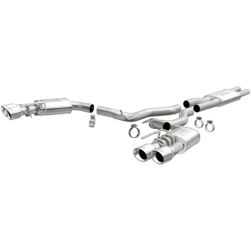 Magnaflow 19370 MagnaFlow SYS Cat-Back 2018 Ford Mustang GT 5.0L Street Dual Exit Polished 4in Tips