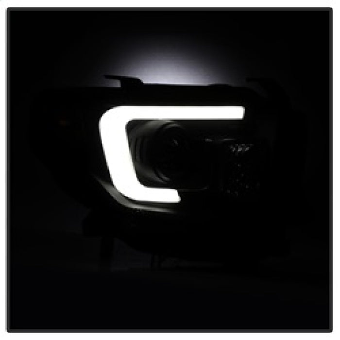 SPYDER 5080165 Spyder Toyota Tundra 2014-2016 Projector Headlights Light Bar DRL Black Smoke PRO-YD-TTU14-DRL-BSM