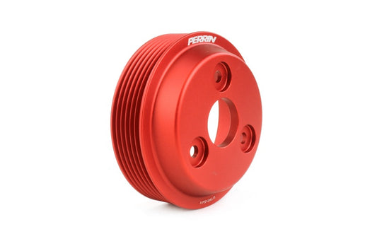 Perrin Performance PSP-ENG-112RD PERRIN 22-25 Subaru WRX / 21-25 Crosstrek / 20-25 LGT/OBXT/FXT Lightweight Water Pump Pulley - Red