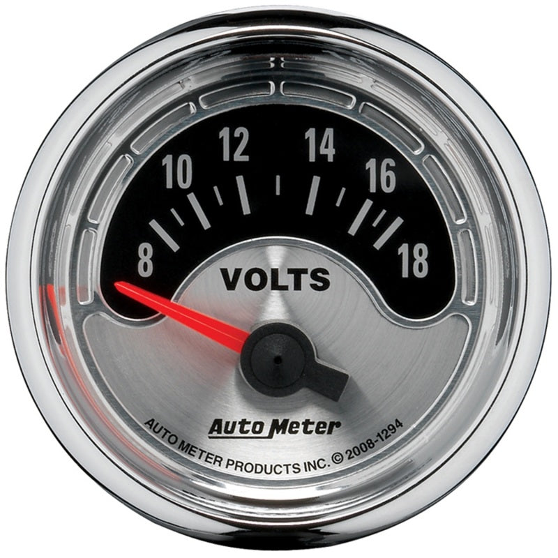 Autometer ATM1294 2-1/16 A/M Voltmeter Gauge 8-18