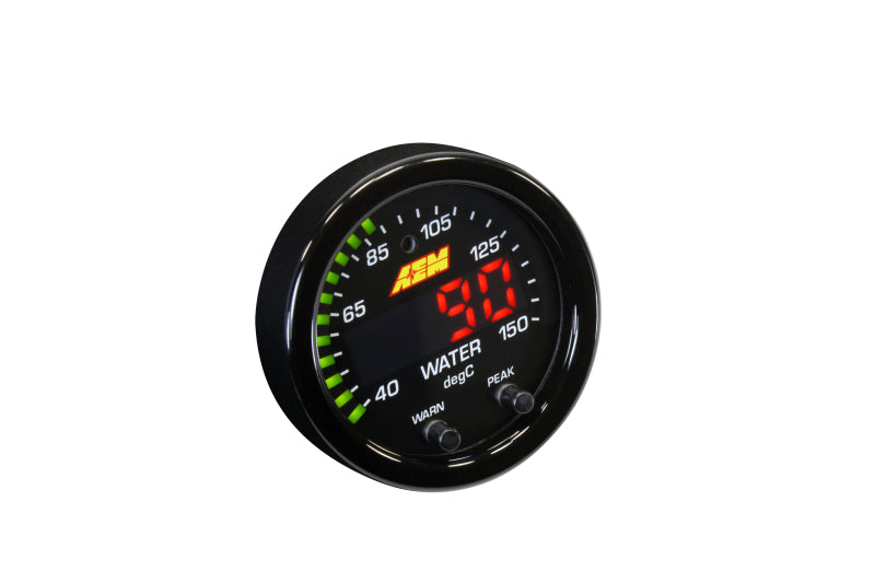 AEM 30-0302 X-Series Temperature 100-300F Gauge Kit (ONLY Black Bezel and Water Temp. Faceplate)