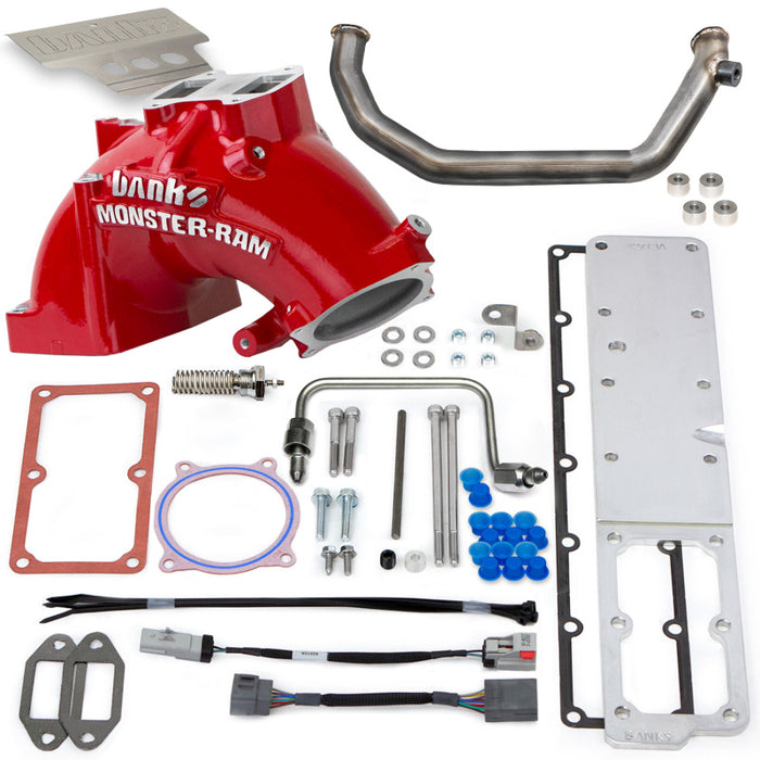 Banks Power 42806-R 07.5-12 RAM Cab Chassis 6.7L Diesel Monster-RAM Intake System w/Fuel Line - Red